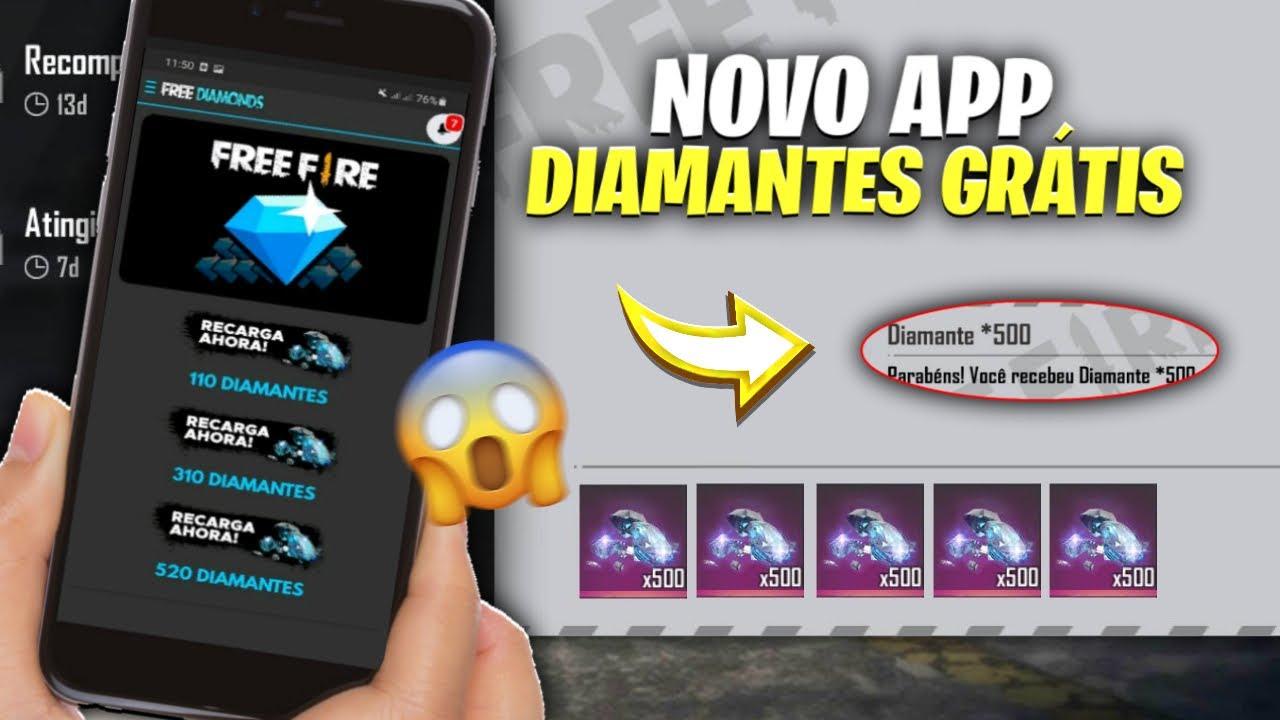 novo app de diamantes infinitos de graça para todos no free fire 2023 (10k  diamantes no id do jogo) 